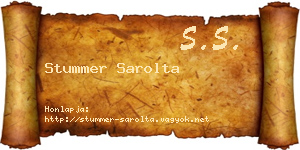 Stummer Sarolta névjegykártya